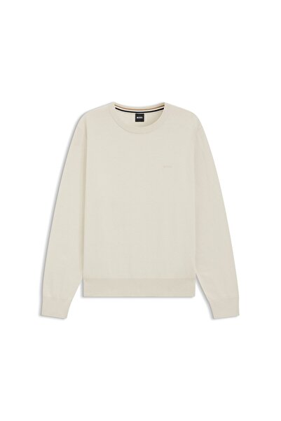 BOSS Nakışlı logolu Pamuklu Kazak