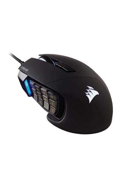 Corsair فأرة ألعاب Scimitar RGB Elite، مناسبة لألعاب MOBA/MMO، لون أسود