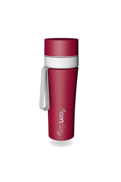 LAICA Sticlă filtrantă de apă My BR70B00 FAST DISK™, vișiniu mat, curea, 0,55 l