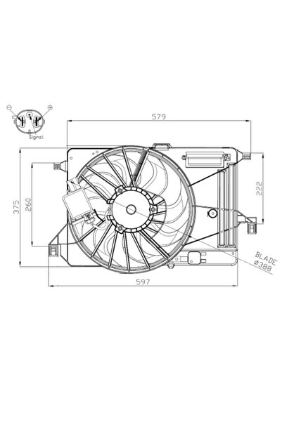 NRF Ventilator Radiator Ford C-Max 2/Focus 3/Grand C-Max