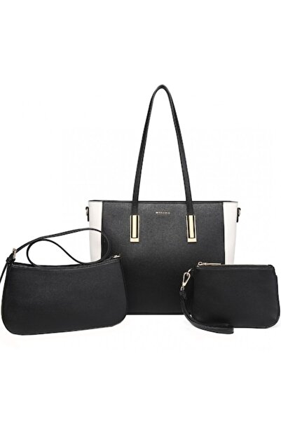 Miss Lulu Σετ τσαντών 3 τεμαχίων, Κομψό - Δερμάτινο