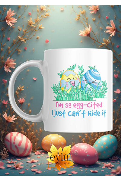 Eylül Design Egg-Cited Humorous Fun Special Design Printed Mug Cup Gift Tea-C...