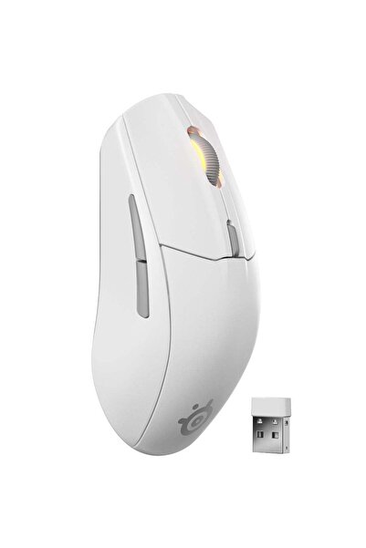 SteelSeries Rival 3 Wireless Gen 2 Gaming Mouse - White, 18,000 DPI TrueMove Air