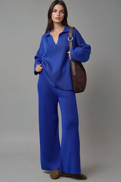 Hiccup طقم تريكو بياقة بولو من ماي فاشون