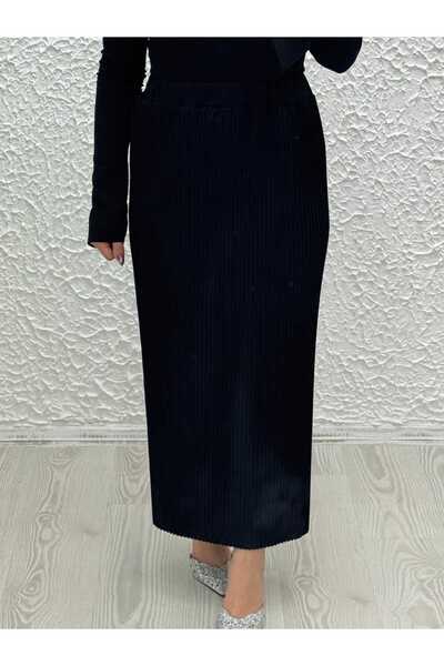 Queyla krep piliseli etek