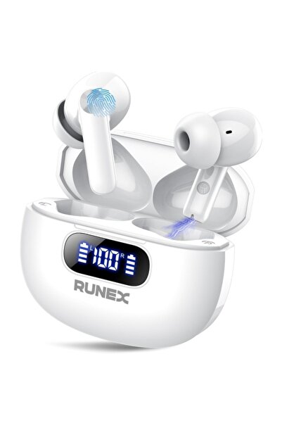 Runex Casti Wireless Audio, Model Urban CX20, Afisaj LED, Control Tactil, Aut...