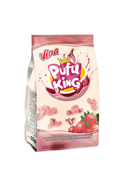 VİVA Pufu King - Σνακ με γλάσο φράουλας και σοκολάτας 85 g