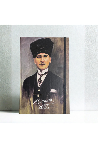 Lizy Atatürk 2026 Tarihli Günlük Ajanda – Premium Sert Kapak, Özel Baskı