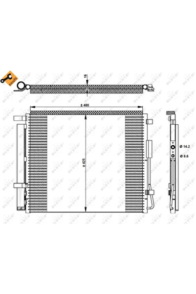 NRF Condensator Climatizare Hyundai Grand Santa Fe/Santa Fe 3