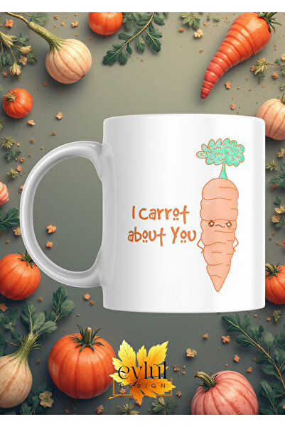 Eylül Design I Carrot about You Fun Custom Design Printed Mug Cup Gift Tea-Co...