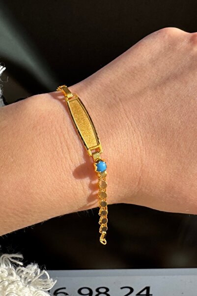 UKBA GOLD 14 Ayar Pullu Zincirli Çocuk & Bebek Künyesi