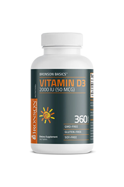 Bronson Vitamins Vitamin D3 2000 IU 50 mcg 360 capsules Bronson