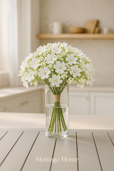 Mottogo Mineli Cipso Yapay Çiçek Buketi – Gerçek Doğal Görünümlü