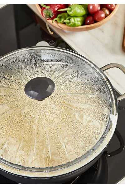 L K Laurel Kitchen Borcam Kapak Isıya Dayanıklı Tava Tencere Ve Sahan Uyumlu ...