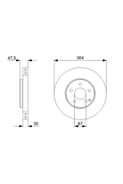 Bosch Дискови спирачки Mercedes-Benz E-класа
