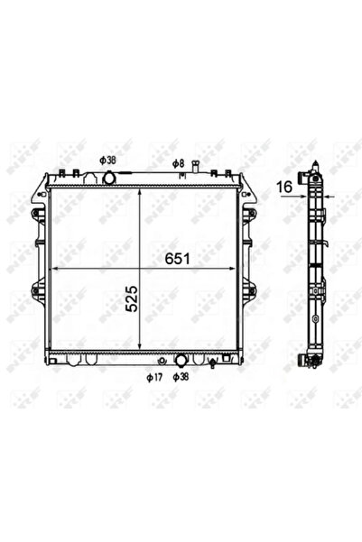 NRF Radiator Racire Motor Toyota Hilux 7 Pick-Up