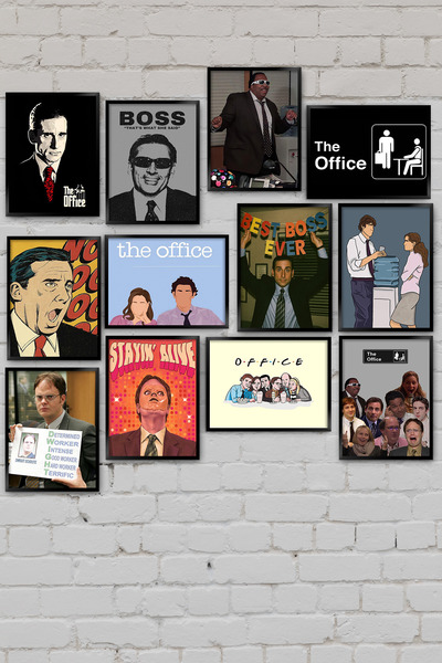 TABLOX The Office Sitcom Tv Series Wall Decoration 12-Piece Decorative Mdf Pa...