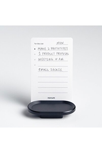 novium Zinc Alloy Card Holder with Productivity Cards (Black)