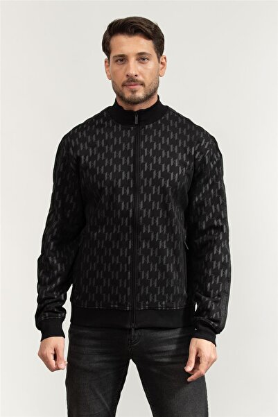 Karl Lagerfeld Erkek Fermuarlı Sweatshirt