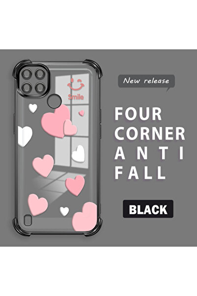 Hontinga حافظة متوافقة مع هاتف Realme C21Y/C25Y، حافظة هاتف من السيليكون الشف...