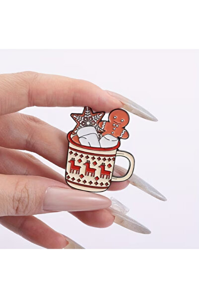 MAURA LIYUZA Yılbaşı / Noel Temalı Vintage Tasarımlı Seçenekli Bardak Broşlar