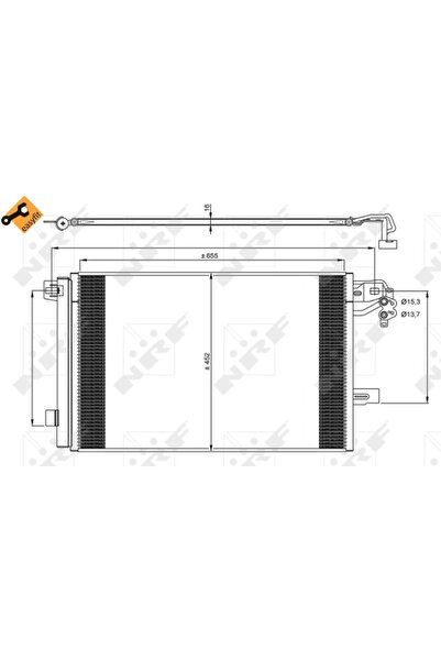 E-KRAFT Condensator Climatizare Vw California T5 Camper/Multivan T5/Transport...
