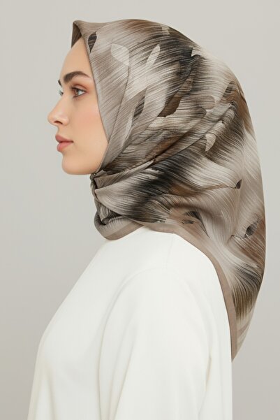 Karaca Eşarp Patterned Rayon Scarf - Cream