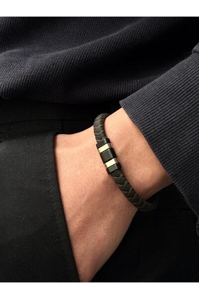 voqplus Men's Leather Bracelet Bl0082