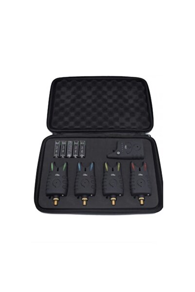 Falai Tackle Set de 4 alarme de mușcătură cu stație FL și cutie de transport