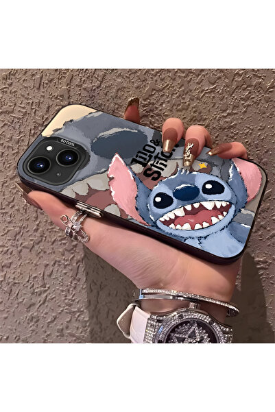 ucuc حافظة متوافقة مع آيفون 14 بنمط ستيتش، حافة سيليكون وظهر صلب مع ميزة مقاو...