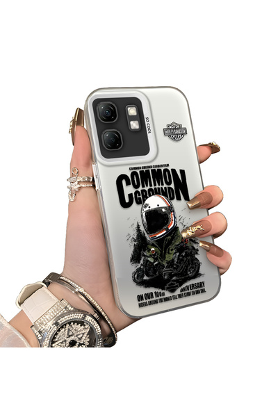 ucuc جراب ممتص للصدمات بنمط رياضي بحواف سيليكون صلبة متوافق مع هاتف Infinix H...