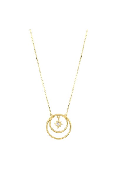 Koçak 14 Ayar Halka Tasarım Kutup Yıldızı Altın Kolye