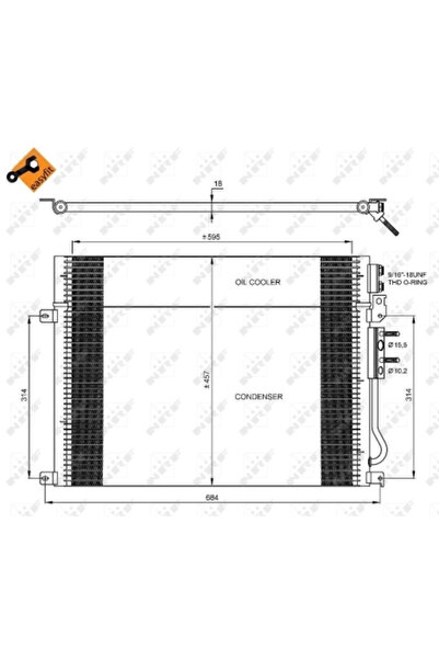 NRF Condensator Climatizare Jeep Commander/Grand Cherokee 3