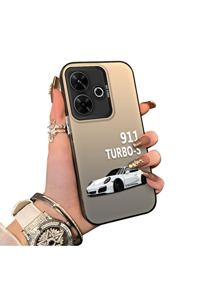 ucuc حافظة متوافقة مع هاتف Xiaomi Poco M6 4G، نمط سيارة رياضية، حافة مرنة، حم...