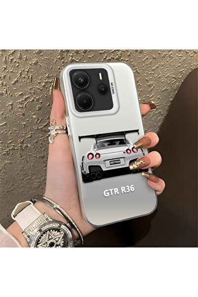 ucuc جراب هاتف شاومي ريدمي نوت 14 متوافق، بظهر صلب من السيليكون، بنمط سيارة ر...