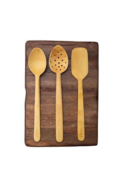 Hakiki Store El Yapımı Şimşir Üçlü Mutfak Seti 2