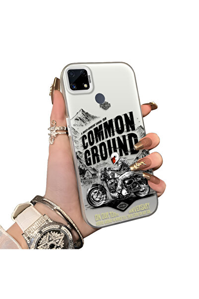 ucuc حافظة من السيليكون المتوافقة مع هاتف Realme C15 ذات حافة صلبة ومضادة للس...