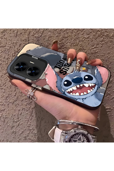 ucuc حافظة متوافقة مع هاتف Realme C55، مصنوعة من السيليكون بنمط مطرز، وظهر صل...