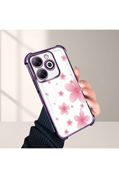 Hontinga حافظة هاتف شفافة من السيليكون مضادة للسقوط لهاتف Infinix Smart 8/8 Pro