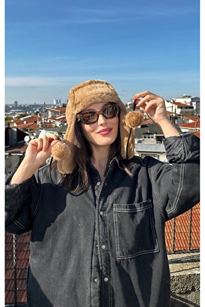 Mollycrush Ponponlu Polarlı Pilot Şapka | Kışlık