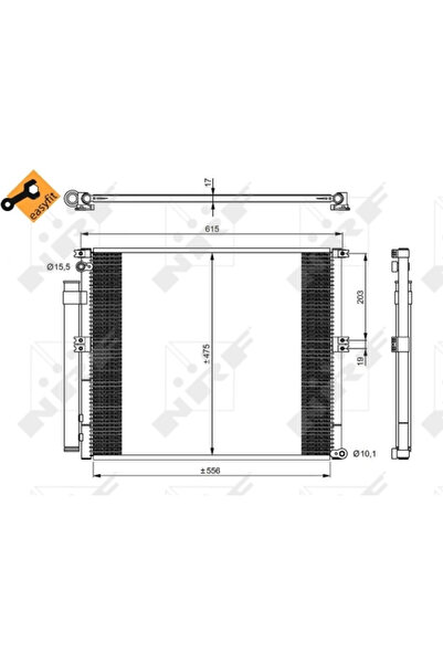 NRF Condensator Climatizare Toyota Land Cruiser Prado