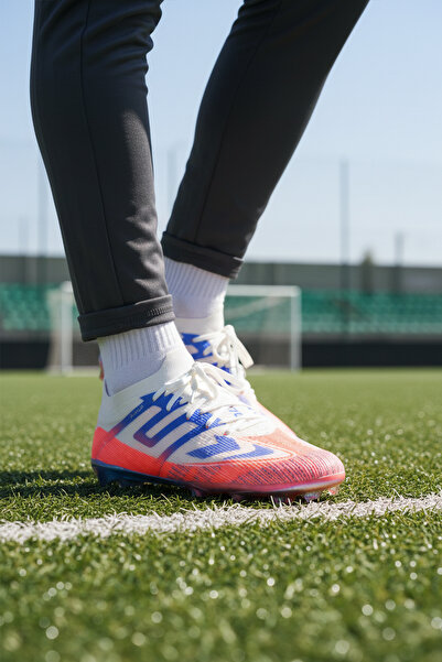 Playup GKP-252-149 Alb- albastru cobalt Cizme de fotbal unisex