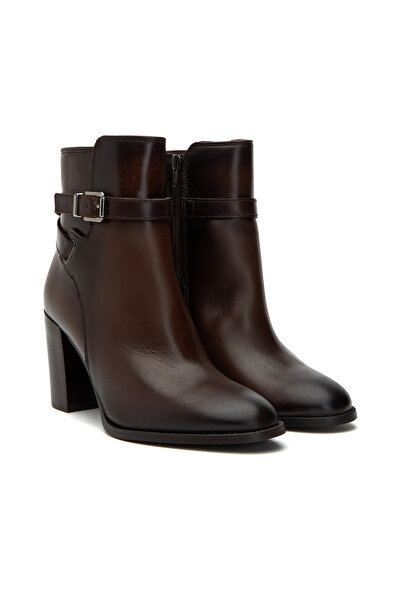 George Hogg Kahverengi Kemer Detaylı Kadın Deri Bot