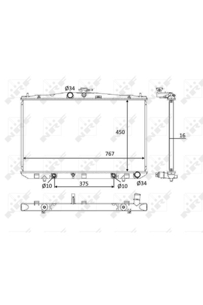 NRF Radiator Engine Cooling Lexus Rx Toyota Sienna