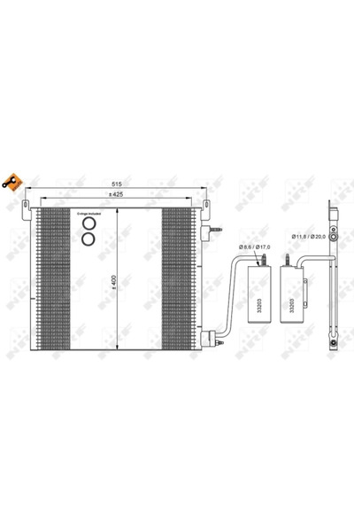 NRF Condensator Climatizare Cadillac Bls Opel Signum/Vectra C