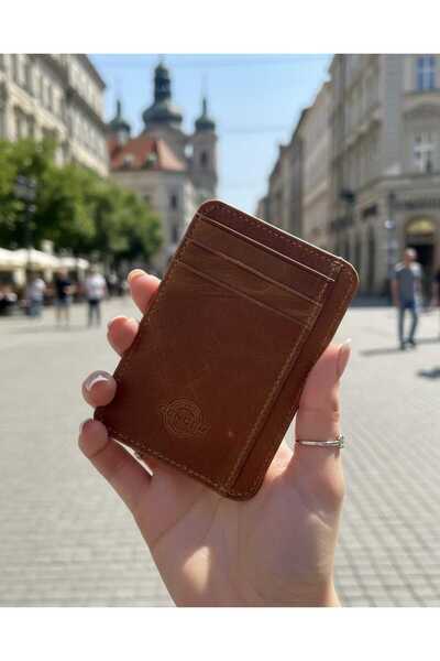GENCER LEATHER Genuine Leather Minimalist Card Holder