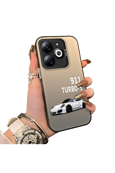 ucuc حافظة متوافقة مع هاتف Tecno Spark Go 2024، بنمط سيارة رياضية، حافة مرنة،...