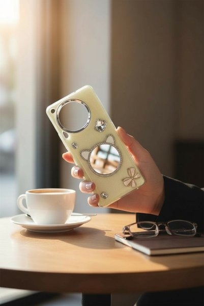 batuteknoloji Tecno Camon 30 Aynalı Taşlı Fiyonklu Kabartma Yüzeyli Lady BTU ...
