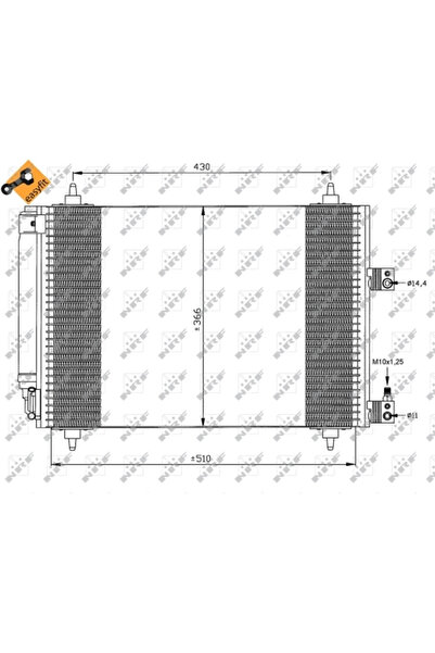 E-KRAFT Condensator Climatizare Citroen C5 1 Peugeot 307