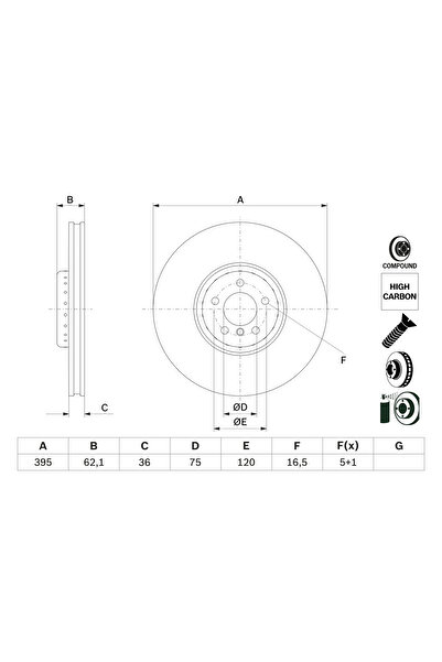 Bosch Disc Frana Bmw X5/X6